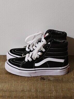 Vans Sk8-Hi 'Black / True White' Kid's Size 12
